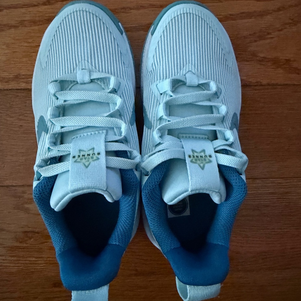 Nike Kids White and Blue Sneakers